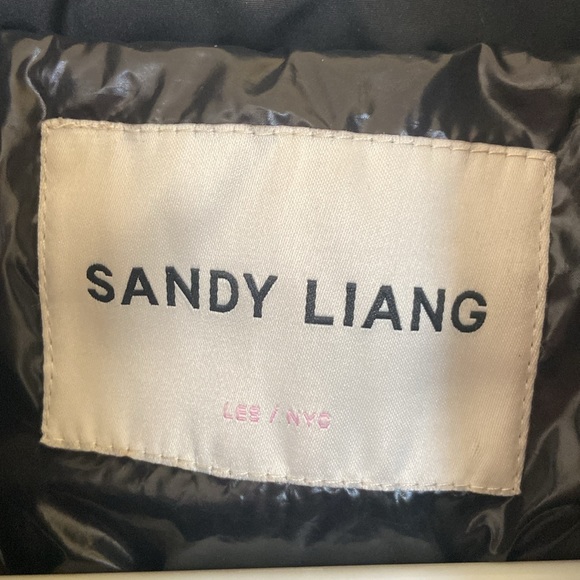 Sandy Liang Metallic Floral Organza Tulle Down Puffer - Picture 3 of 13